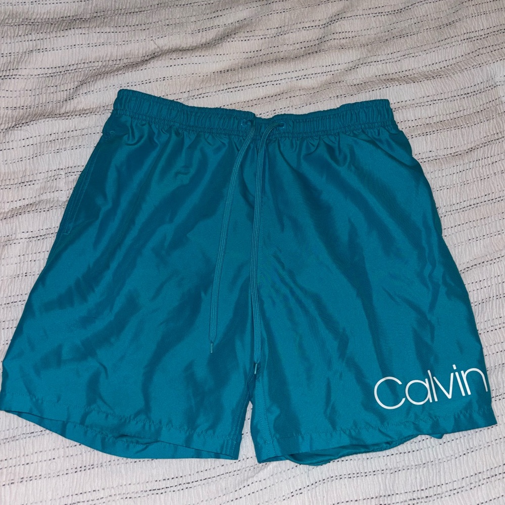 Men’s L Calvin Klein Turquoise Trunks
